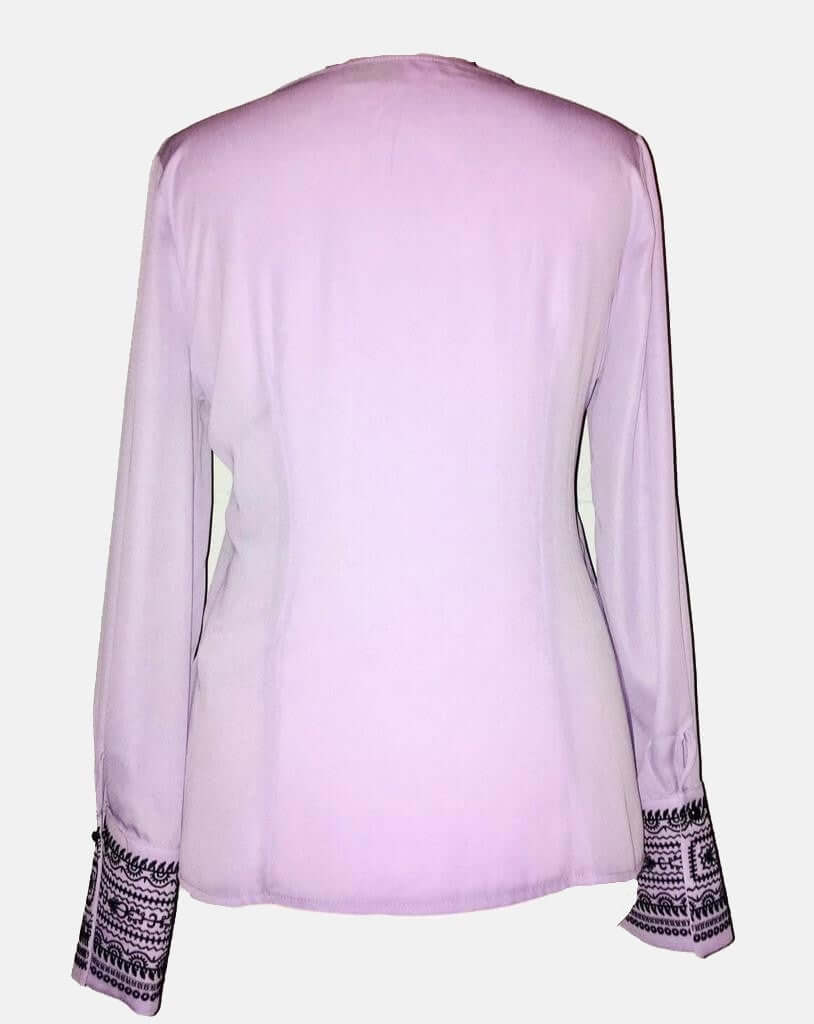 Lilac Blouse with Embroidery , bluse damen, bluse lilac