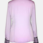 Lilac Blouse with Embroidery , bluse damen, bluse lilac