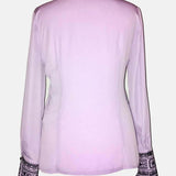 Lilac Blouse with Embroidery , bluse damen, bluse lilac