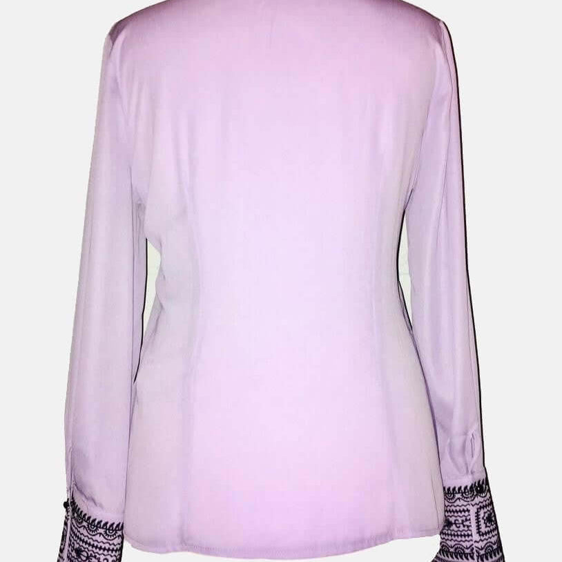 Lilac Blouse with Embroidery , bluse damen, bluse lilac