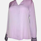Lilac Blouse with Embroidery , bluse damen, bluse lilac