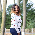 Cardigan with floral patches JASPER