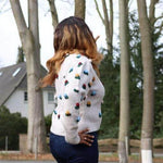 Cardigan with floral patches JASPER