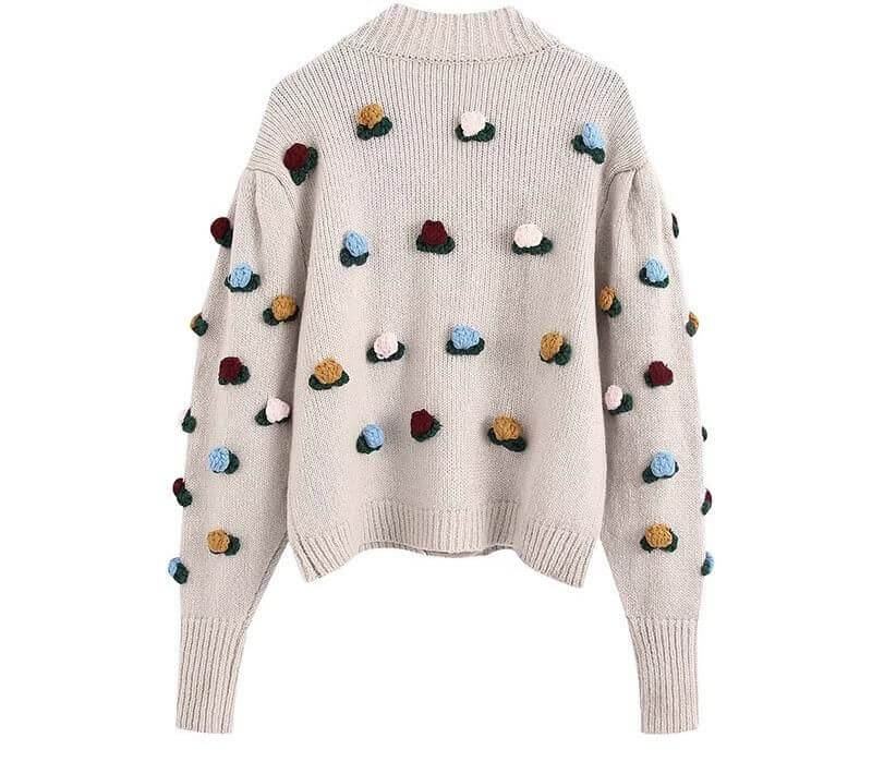 Cardigan with floral patches JASPER