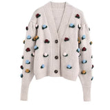 Cardigan with floral patches JASPER