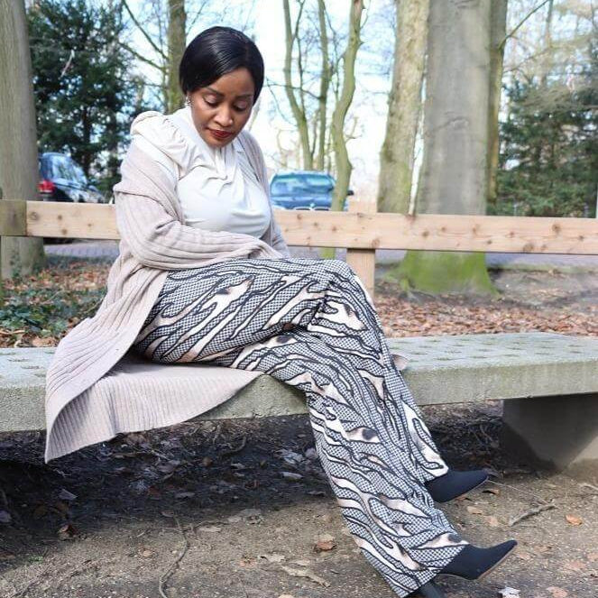 Check-print Flare Trousers JASPER