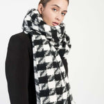 check print scarf, winter scarf, long scarves women, thick scarves