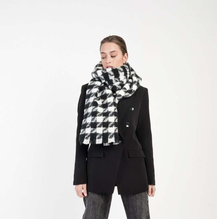 check print scarf, winter scarf, long scarves women, thick scarves