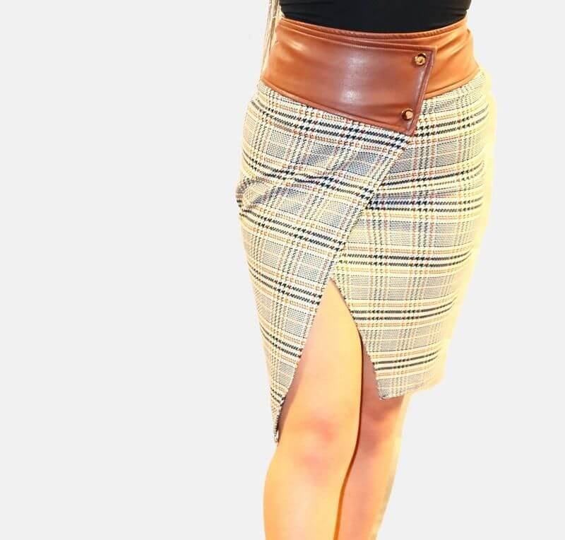 Checkers Pattern Skirt JASPER