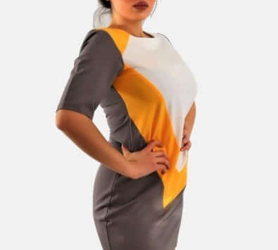 Color Block Dress Globaltex