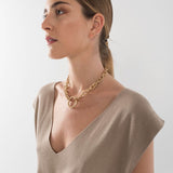 Link Necklace with a Hoop