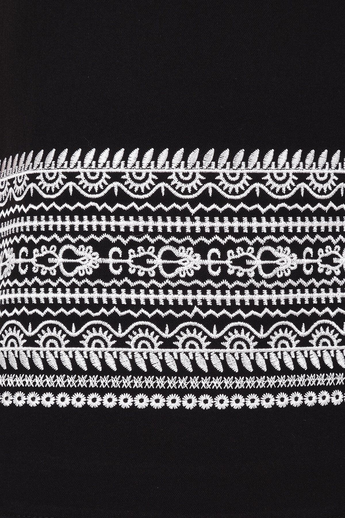 Embroidered Black Dress JASPER