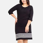 Embroidered Black Dress JASPER