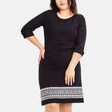 Embroidered Black Dress JASPER
