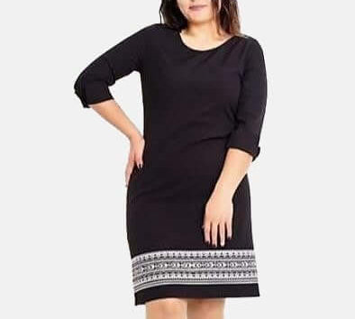 Embroidered Black Dress JASPER