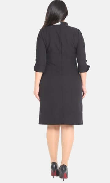 Embroidered Black Dress JASPER