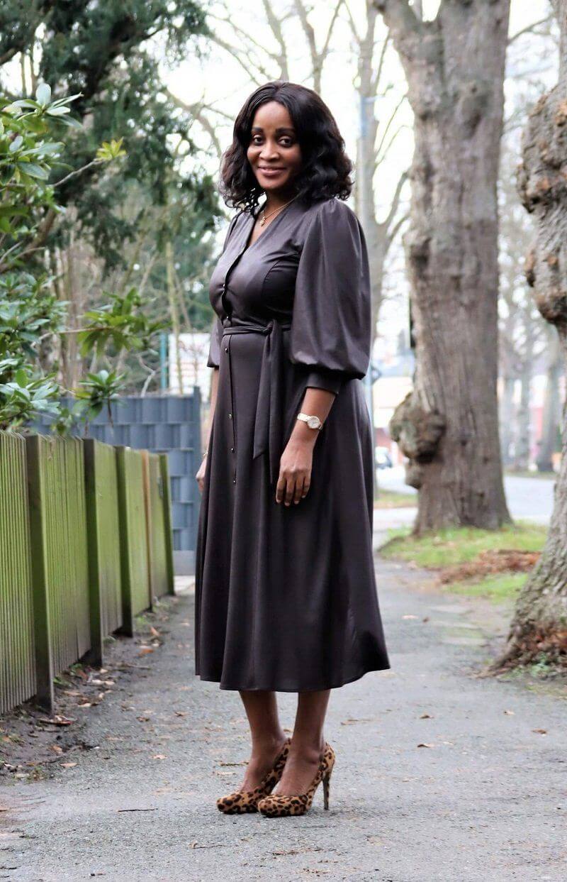 Faux Leather Maxi Dress JASPER