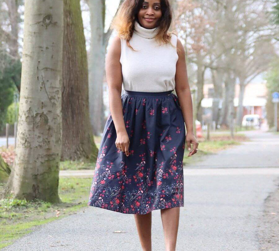 Floral Gathers Skirt Globaltex