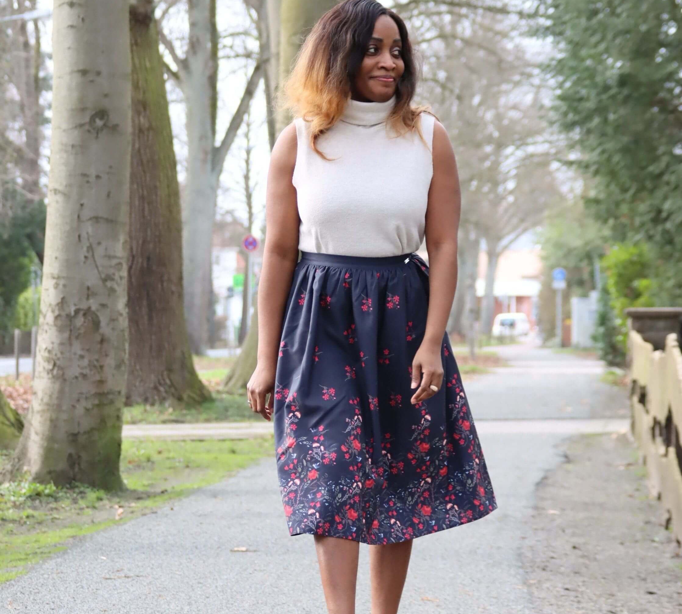 Floral Gathers Skirt Globaltex