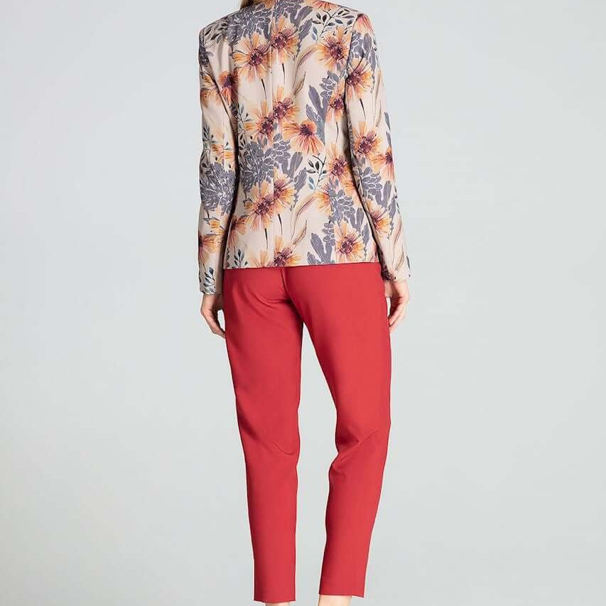 floral pattern blazer