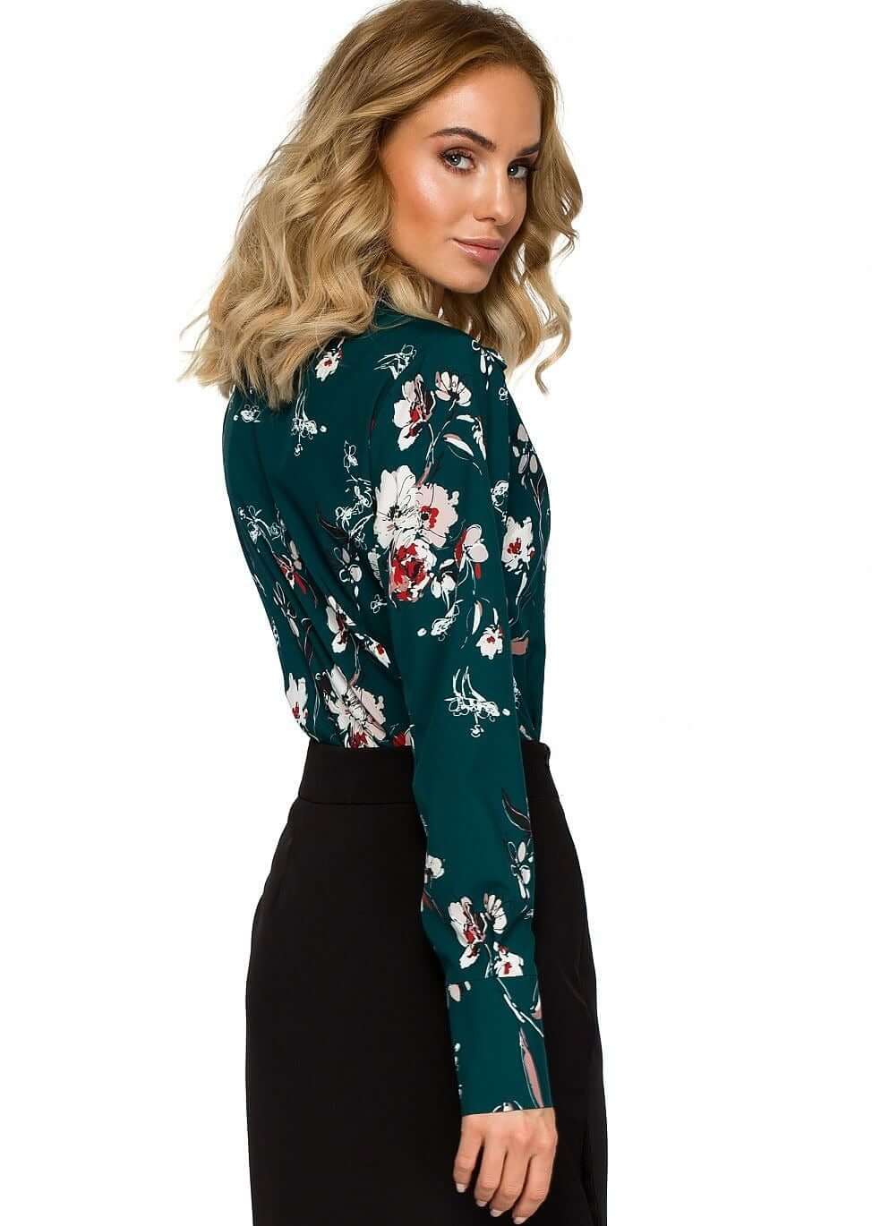 floral pattern blouse, floral print blouse, summer blouses , long sleeve blouse woman