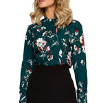 floral pattern blouse, floral print blouse, summer blouses , long sleeve blouse woman