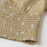 floral tank top, olive top, tank top, cropped top