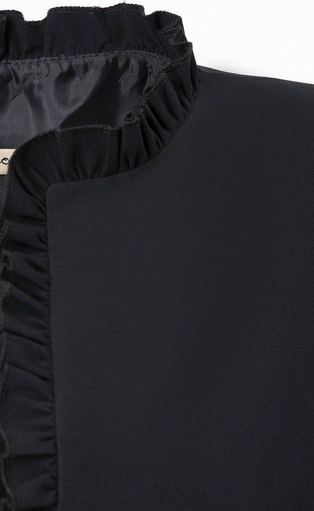 Frills Long Blazer, Blazer woman, blazer black
