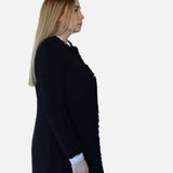 Frills Long Blazer, Blazer woman, blazer black