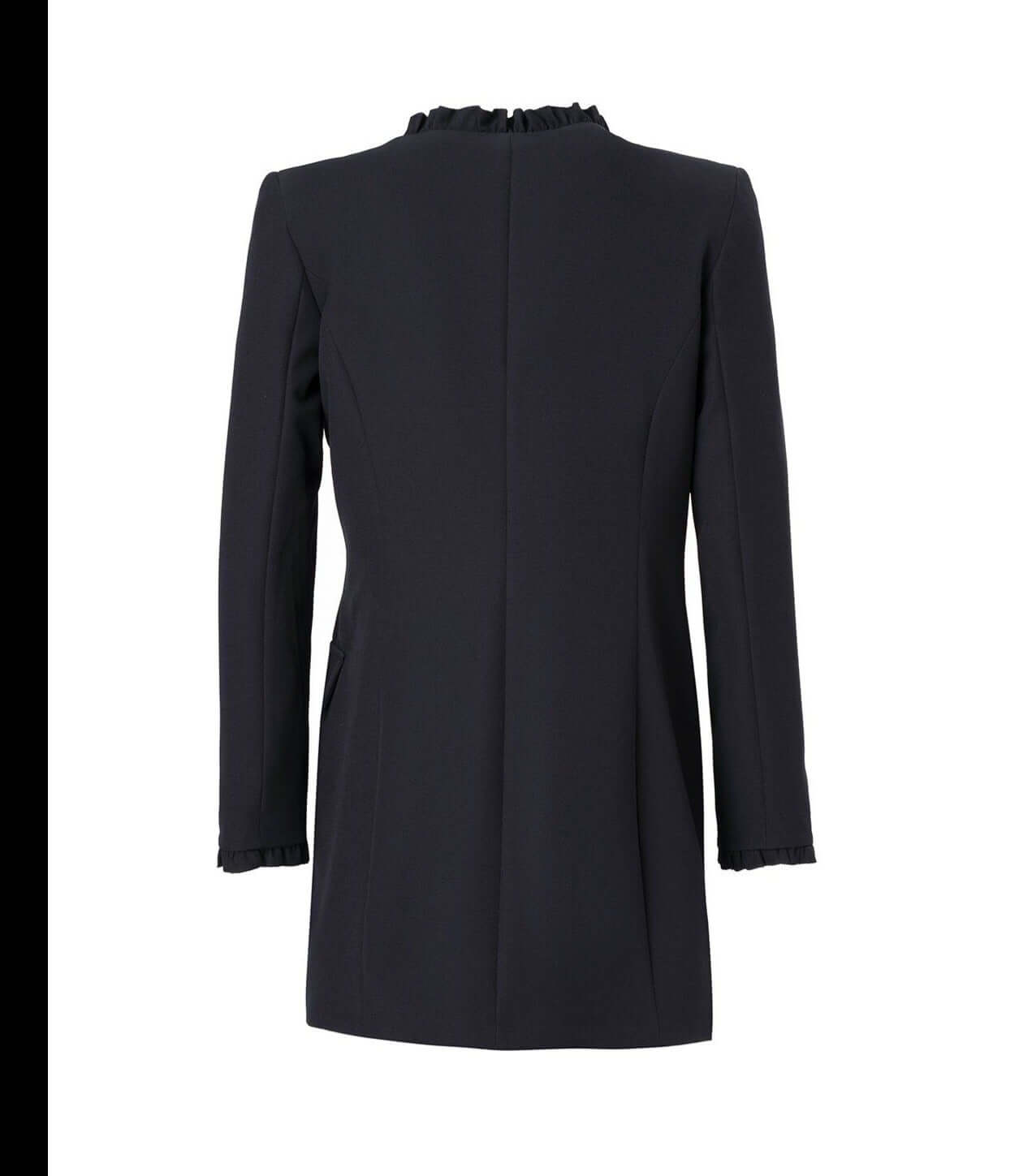 Frills Long Blazer, Blazer woman, blazer black