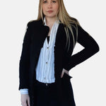Frills Long Blazer, Blazer woman, blazer black