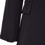 Frills Long Blazer, Blazer woman, blazer black
