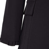 Frills Long Blazer, Blazer woman, blazer black