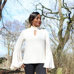 Halter Gathers-Neck Blouse 