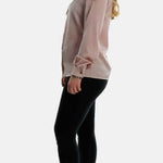 Pink  Shirt, High Neck Shirt, Silk Shirt, Shirt woman, Shirt for business meetings, Shirt für Büro
