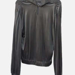 Shirt, Black shirt, Shirt woman, shirt with elastic details at waist