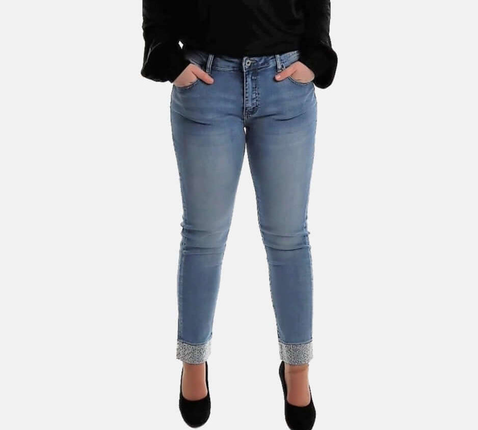 Jeans with Hems Stones JASPER