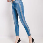 Jeans with Sequence Stripes JASPER