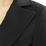 Lapel Wool Coat , Coat, Wool Coat, Black Coat, Coat Woman, Wool Coat with Belt