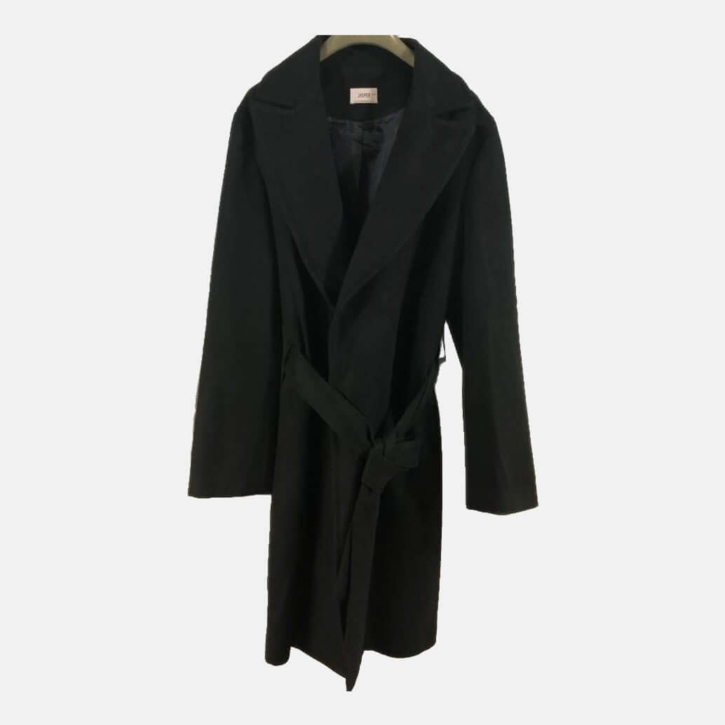 Lapel Wool Coat , Coat, Wool Coat, Black Coat, Coat Woman, Wool Coat with Belt