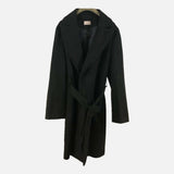 Lapel Wool Coat , Coat, Wool Coat, Black Coat, Coat Woman, Wool Coat with Belt