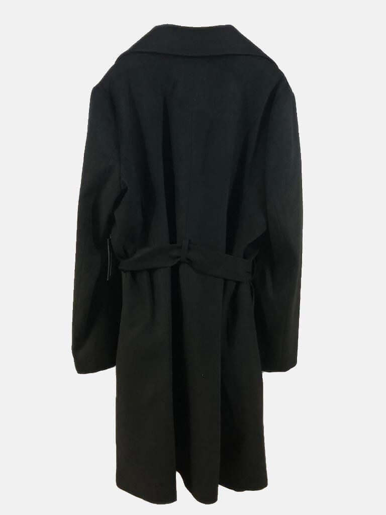 Lapel Wool Coat , Coat, Wool Coat, Black Coat, Coat Woman, Wool Coat with Belt