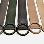 Leather Broad Belt, Leather Broad Belt, leather belt with round buckle, Belt Woman