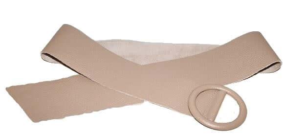 Leather Wide Belt tan, Leather Broad Belt, leather belt with round buckle, Belt Woman