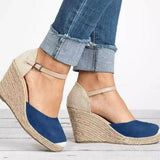 Leather Strap Wedges ,Leather Strap Wedges, Espadrilles, Wedges Shoes, Espadrille Woman