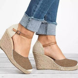 Leather Strap Wedges ,Leather Strap Wedges, Espadrilles, Wedges Shoes, Espadrille Woman