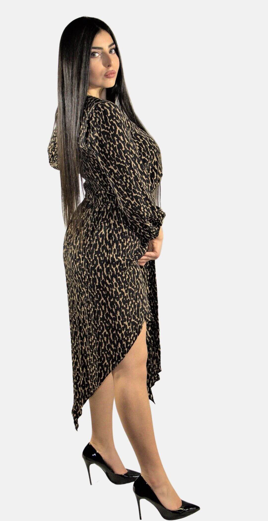 Leo Print Dress,Leo Print Dress, Animal prints dress, midi dress, party dress, Dress