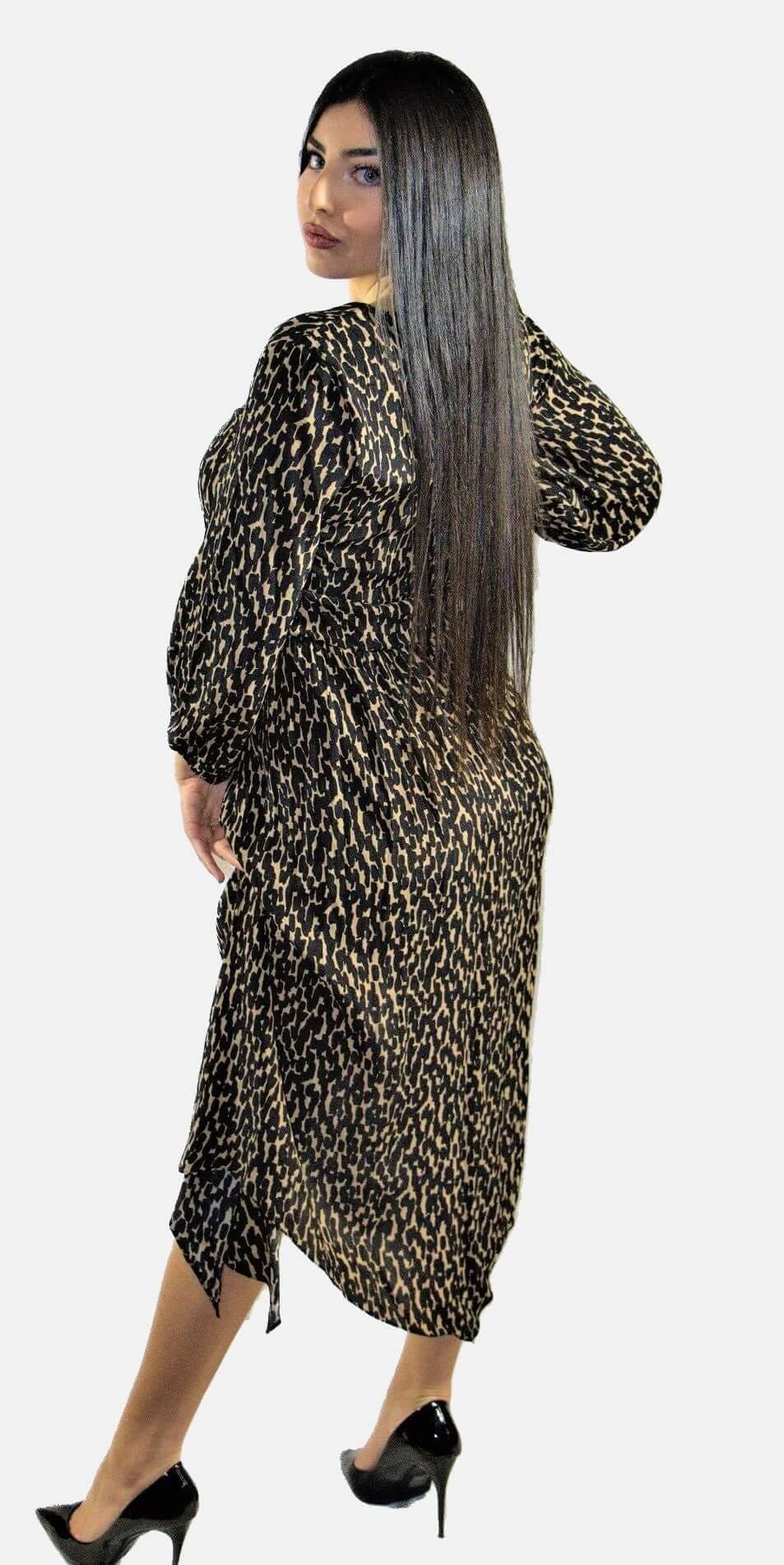 Leo Print Dress , Leo Print Dress, Animal prints dress, midi dress, party dress, Dress