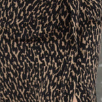Leo Print Skirt, Leo Print Skirt, leo pattern skirt with slit, Skirt Woman, Skirt black