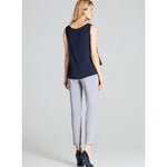 sleeveless blouse, sleeveless navy blouse